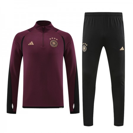 Tyskland Quarter Zip Trænings Sweatshirt Rød 2022